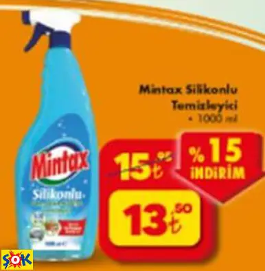 MİNTAX SİLİKONLU TEMİZLEYİCİ 1000ML MİNTAX SİLİKONLU TEMİZLEYİCİ 1000ML
